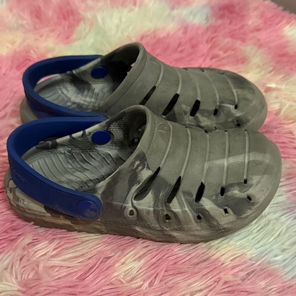 Kids' Gray and Blue Water Shoes - Picture 2 of 5